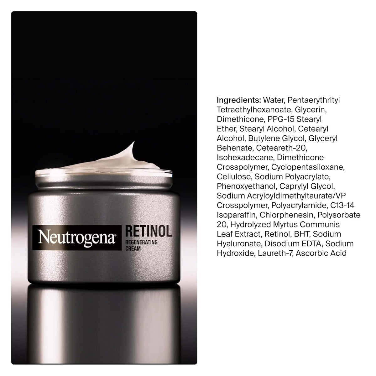 Neutrogena Rapid Wrinkle Repair Retinol Face Cream Fragrance-Free, 1.7 oz