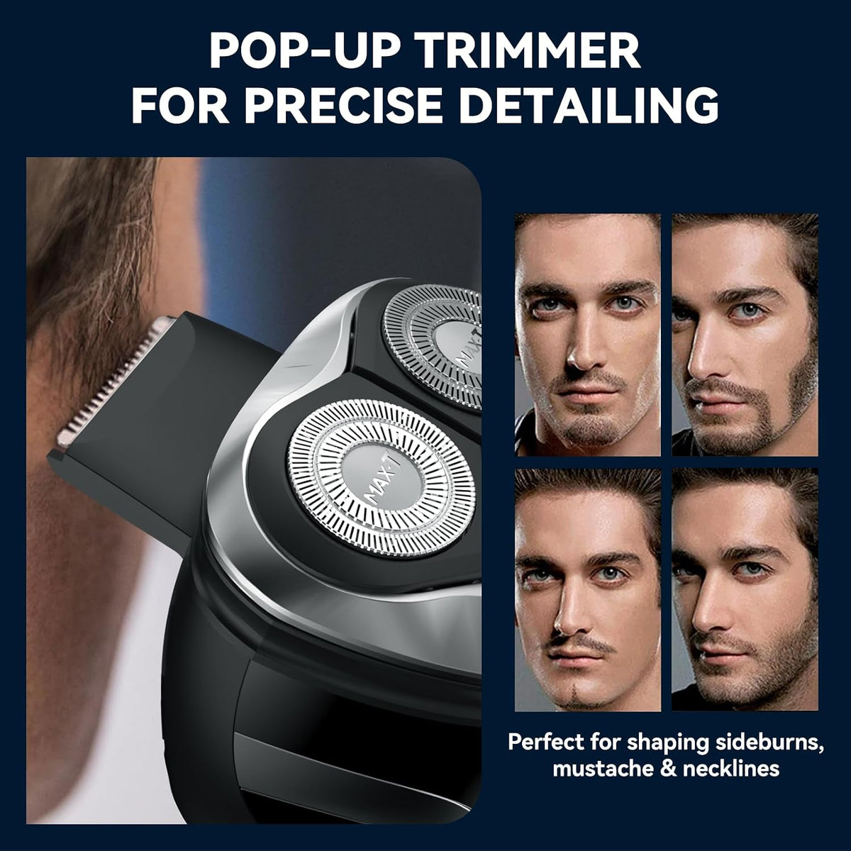 MAX-T Electric Razor for Men, 4D Rotary Shaver Razor for Men
