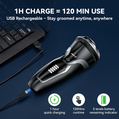MAX-T Electric Razor for Men, 4D Rotary Shaver Razor for Men