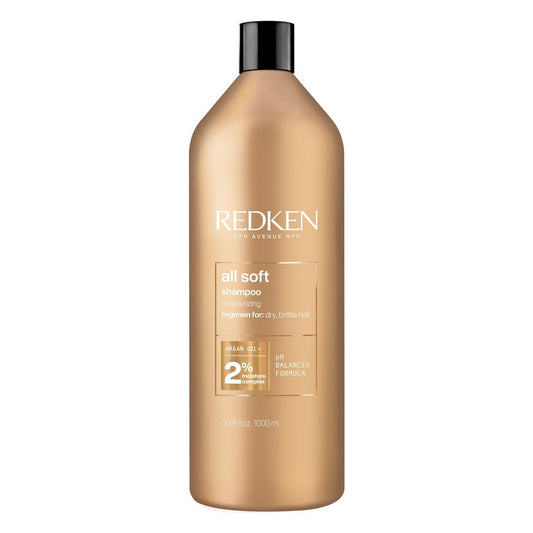 Redken All Soft Shampoo - Moisturizes &amp; Hydrates Dry Hair, Softens & Adds Shine, With Argan Oil..