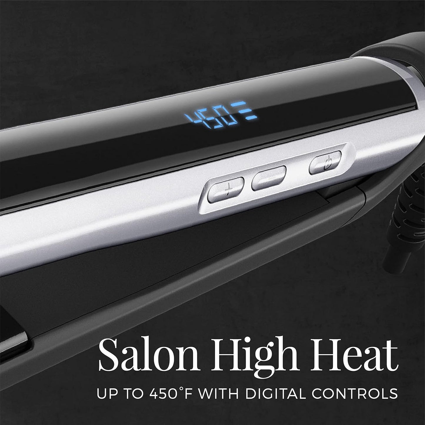 Remington Pearl Pro Ceramic Flat Iron Hair Straightener, 1-inch Floating Plates, Fast 30 Second Heat up, Black & White