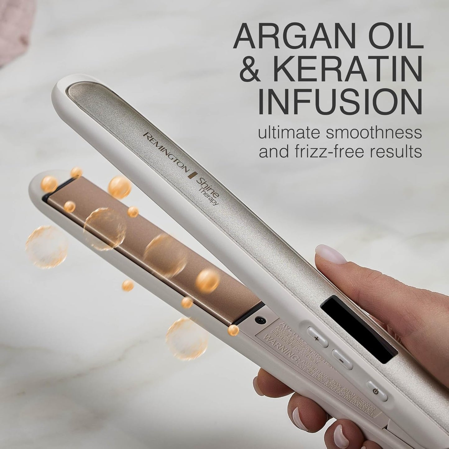 Remington Shine Therapy 1 inch Hair Straightener Iron, Flat Iron Infused with Argan Oil & Keratin...