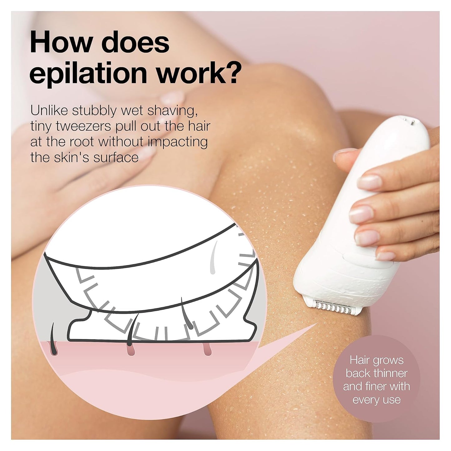 Braun Epilator Silk-épil 5 5-620, Hair Removal Device, Epilator for Women, Shaver & Trimmer, Cordless, Rechargeable, Wet & Dry, 6 Piece Set