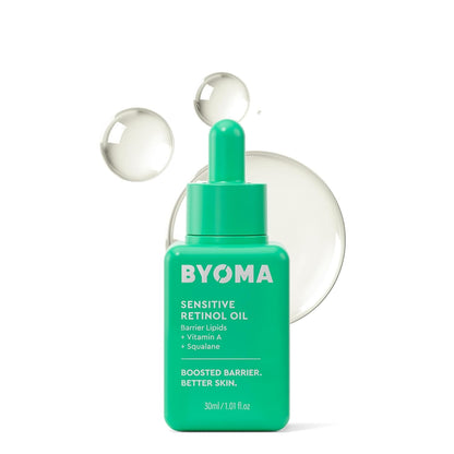 BYOMA Sensitive Retinol Oil - Face Treatment with Squalane &amp; Vitamin A - 1.01 Fl. Oz