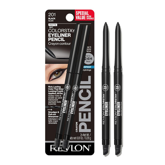Revlon ColorStay Pencil Waterproof Eyeliner, Smudge-Proof, Eye Makeup with Built-In Sharpener..