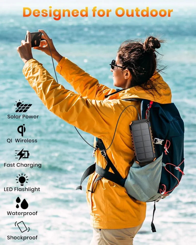 Riapow Solar Charger Power Bank