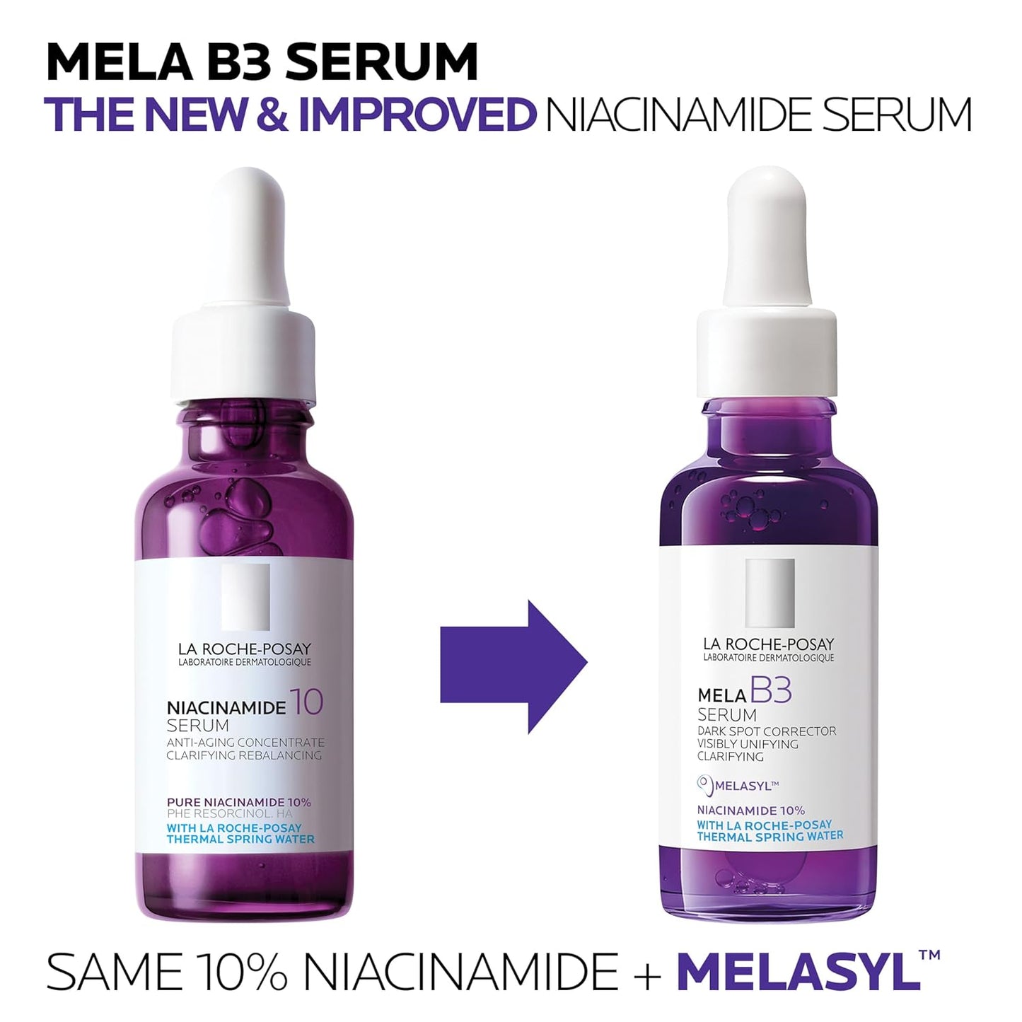 La Roche-Posay Mela B3 Serum, Dark Spot Corrector With Anti-Aging Melasyl + 10% Niacinamide..