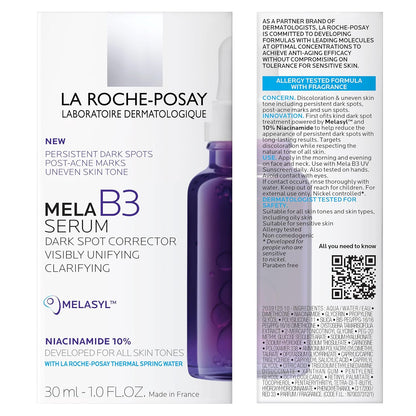 La Roche-Posay Mela B3 Serum, Dark Spot Corrector With Anti-Aging Melasyl + 10% Niacinamide..
