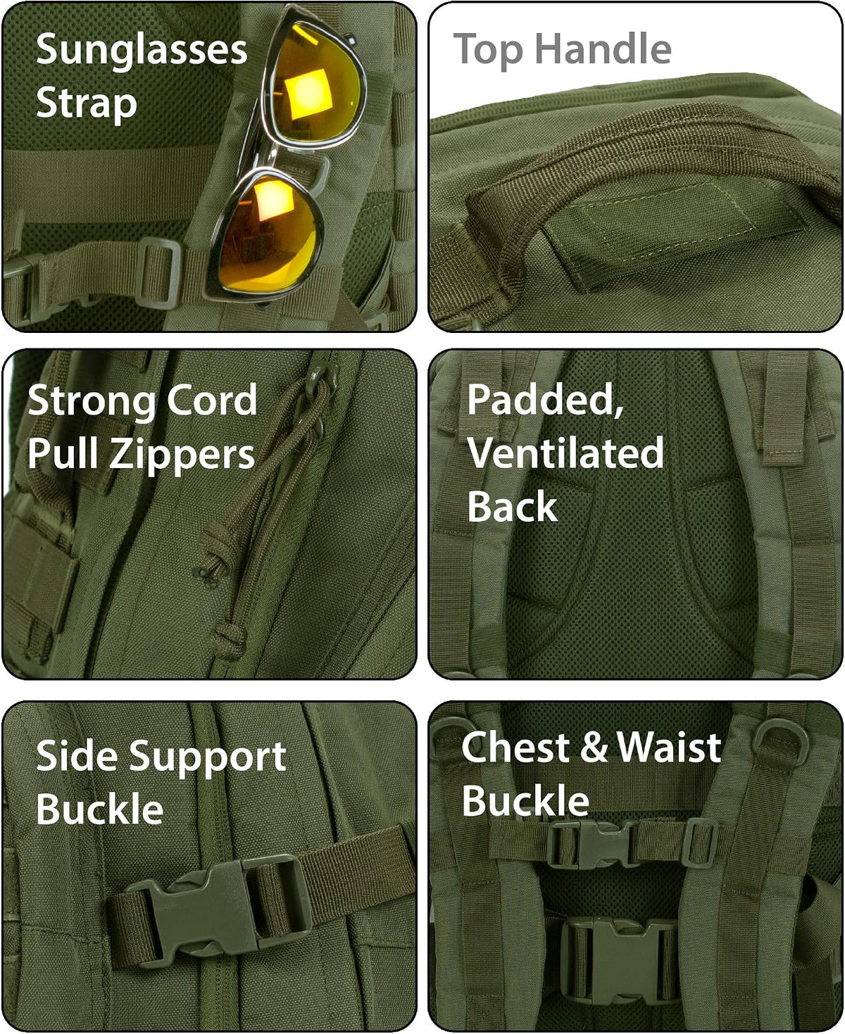 Rockland Military Tactical Laptop Backpack, Green