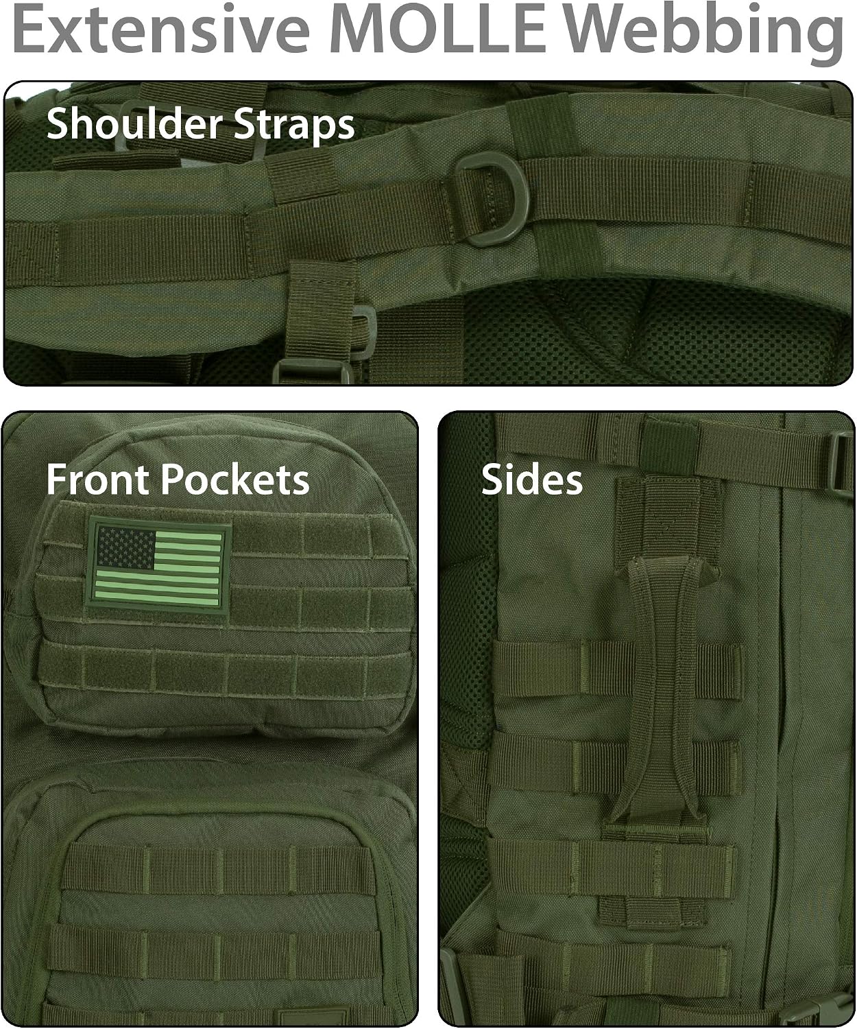 Rockland Military Tactical Laptop Backpack, Green