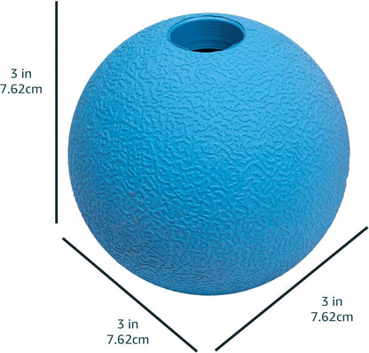 Interactive Bouncy Durable Rubber Dog Toy Balls, 3 inch, Blue, Orange, Pack of 2