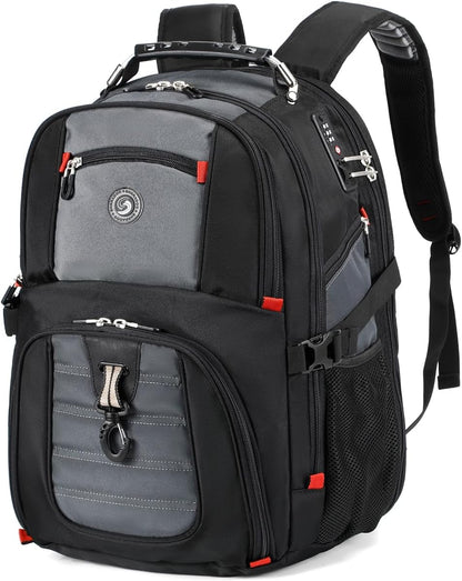 SHRRADOO Extra Large Travel Laptop Backpack for Men, Work College Backpacks