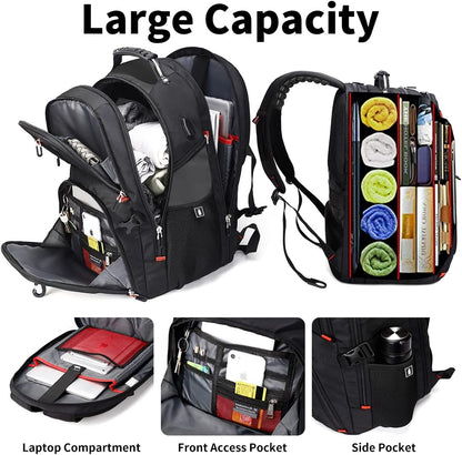 SHRRADOO Extra Large Travel Laptop Backpack for Men, Work College Backpacks
