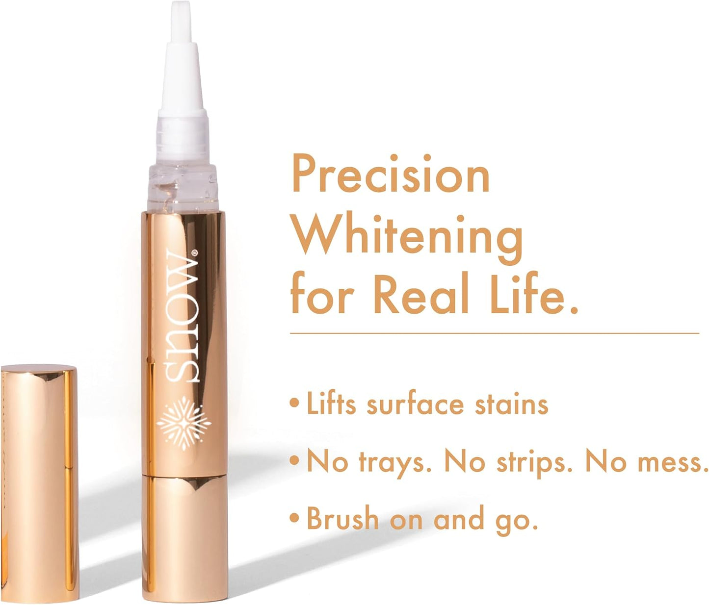 SNOW Extra Strength Teeth Whitening Pen | Hydroxyapatite | Dual Whitening Complex of Hydrogen Peroxide and Carbamide Peroxide..