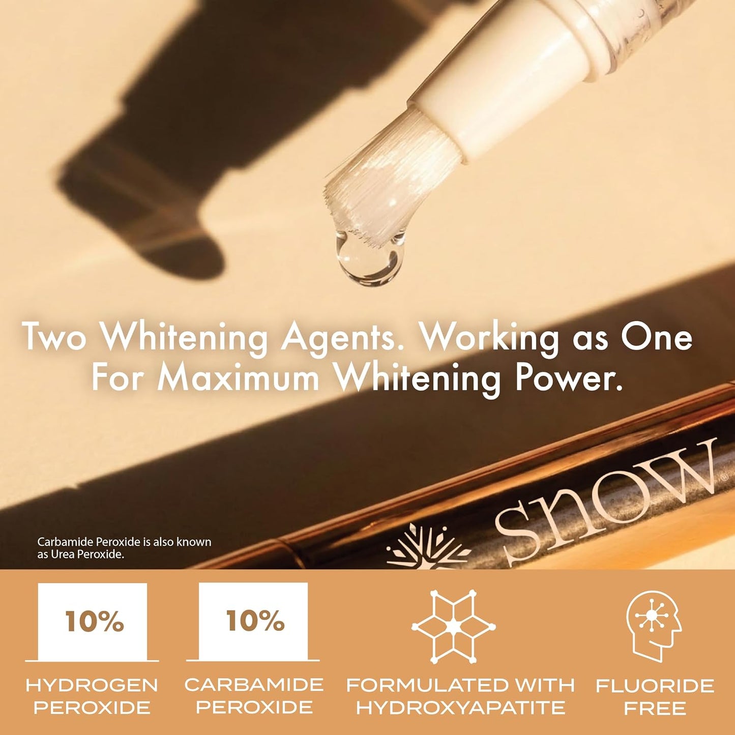 SNOW Extra Strength Teeth Whitening Pen | Hydroxyapatite | Dual Whitening Complex of Hydrogen Peroxide and Carbamide Peroxide..