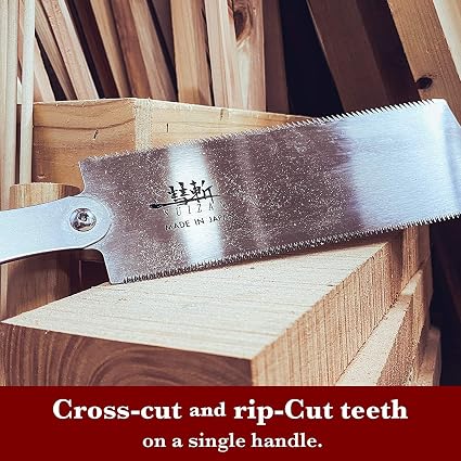 SUIZAN Ryoba Double Edge Saw 9.5" - Japanese Pullsaw Hand Saws Wood Cutting