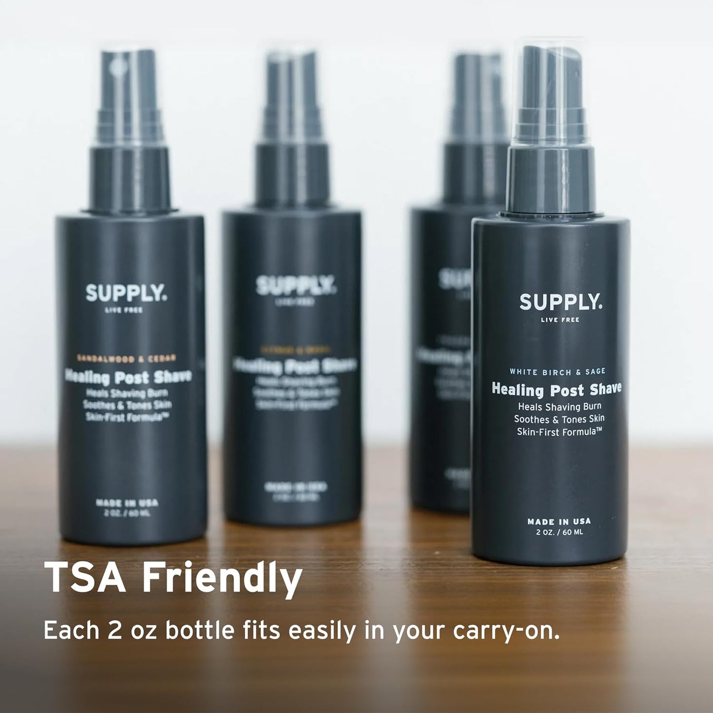 SUPPLY Healing Post Shave Spray for Men – Alcohol-Free Aftershave to Soothe Irritation, Hydrate Skin & Reduce Razor Burn..