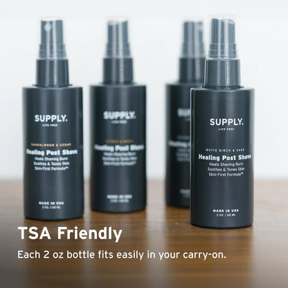 SUPPLY Healing Post Shave Spray for Men – Alcohol-Free Aftershave to Soothe Irritation, Hydrate Skin & Reduce Razor Burn..