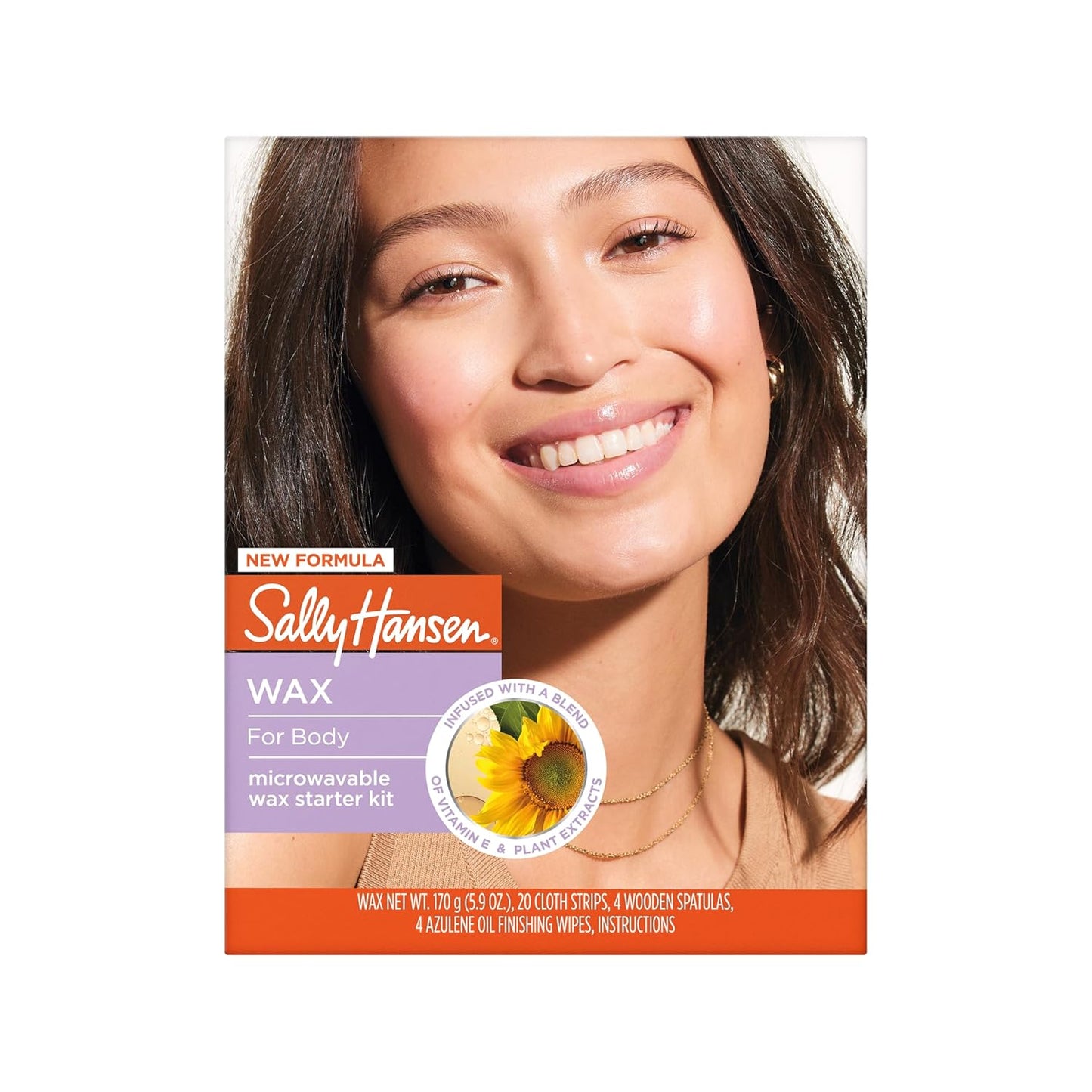 Sally Hansen Microwavable Wax Starter Kit for Body Legs, Underarms & Bikini | Removes Hair from Root..