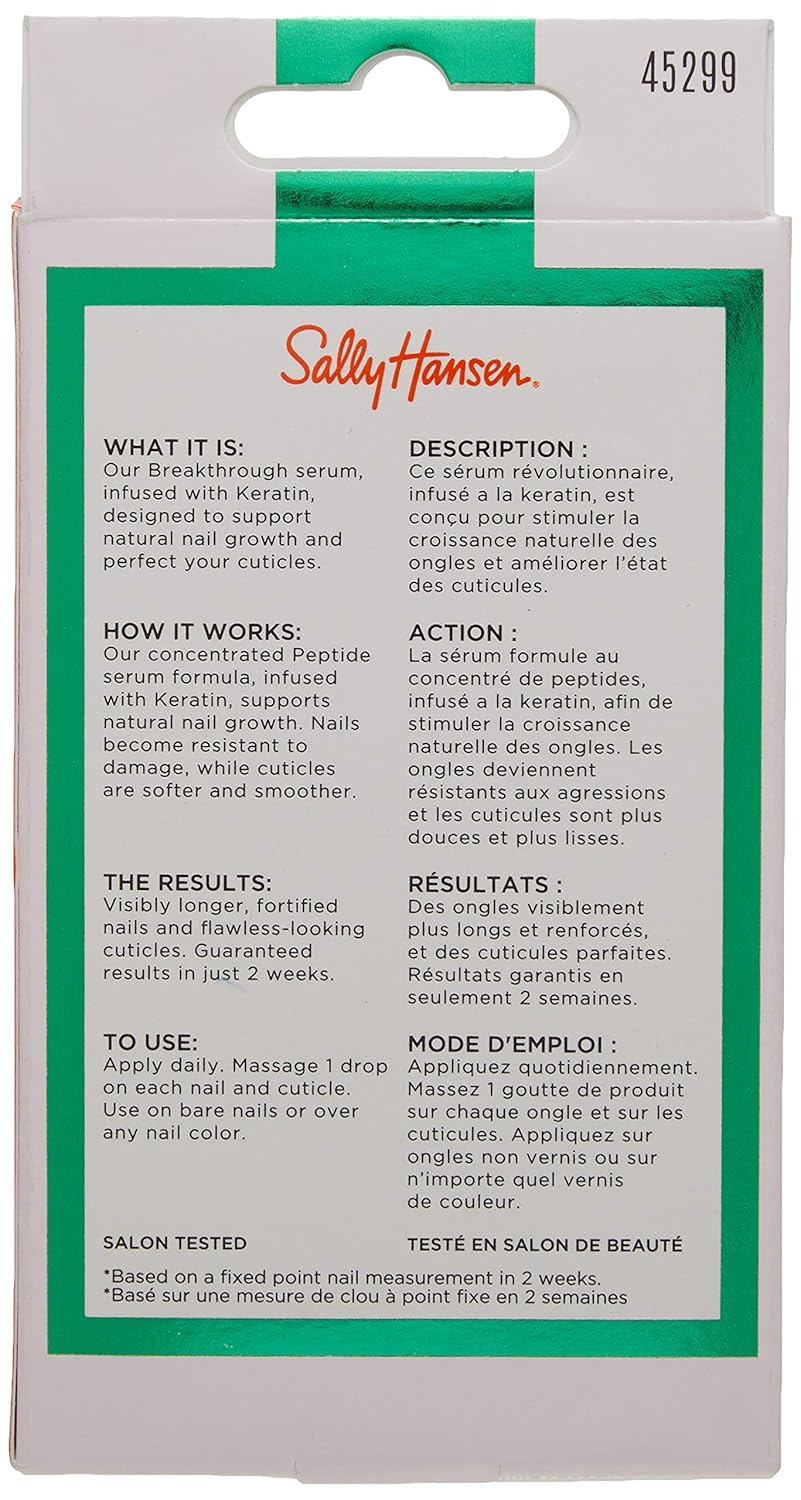 Sally Hansen Nail Treatment Nailgrowth Miracle® Nail Strengthener | Nail Serum with Biotin & Peptides..