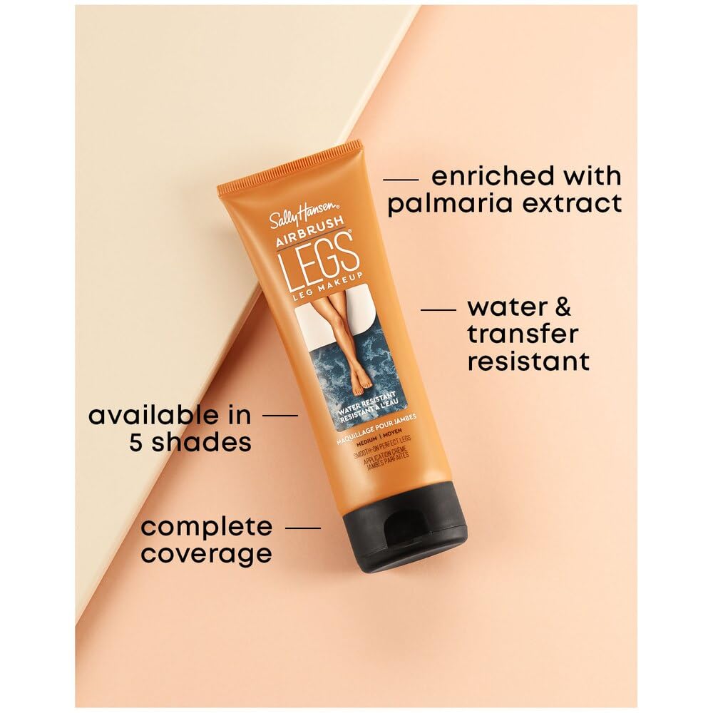 Sally Hansen Airbrush Legs®, Leg Makeup, Medium, Easy Application, Flawless Looking Legs..