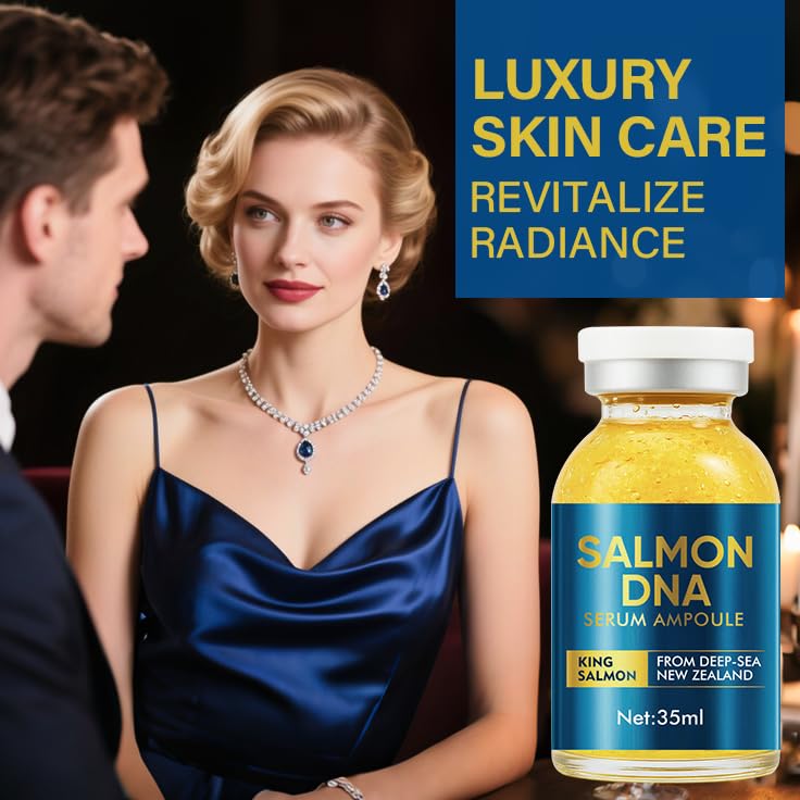 Salmon DNA Ampoule, 35ml Hydrating Microneedling Serum, Moisturizing &amp; Plumping Facial Treatment