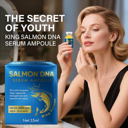 Salmon DNA Ampoule, 35ml Hydrating Microneedling Serum, Moisturizing &amp; Plumping Facial Treatment