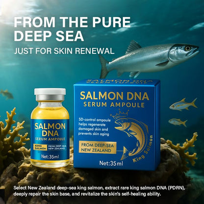 Salmon DNA Ampoule, 35ml Hydrating Microneedling Serum, Moisturizing &amp; Plumping Facial Treatment