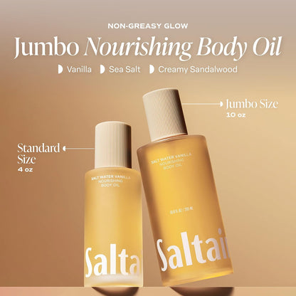 Saltair Body Oil | Jumbo Salt Water Vanilla After Shower Oil | 10 fl oz