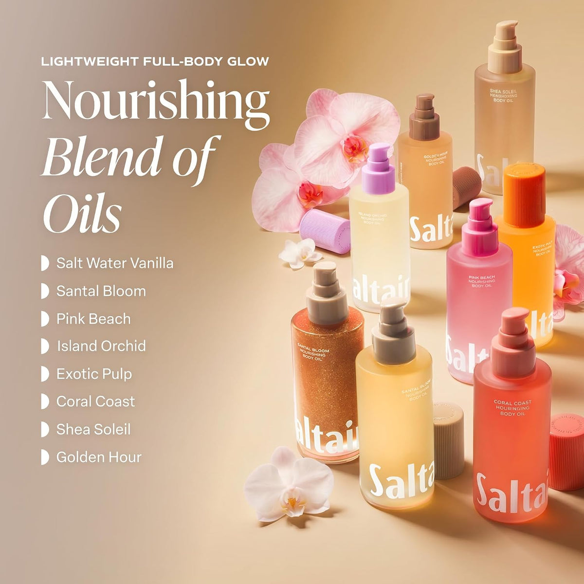 Saltair Body Oil | Jumbo Salt Water Vanilla After Shower Oil | 10 fl oz