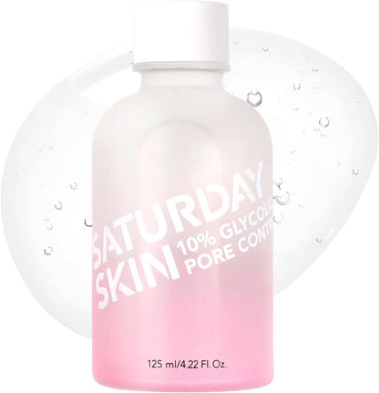 Saturday Skin Pore Clarifying Toner 10% Glycolic Acid&amp;AHA Deep Cleansing Astringent Facial Toner