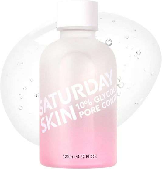 Saturday Skin Pore Clarifying Toner 10% Glycolic Acid&amp;AHA Deep Cleansing Astringent Facial Toner