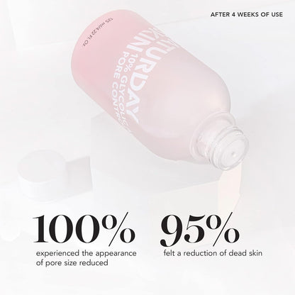 Saturday Skin Pore Clarifying Toner 10% Glycolic Acid&amp;AHA Deep Cleansing Astringent Facial Toner