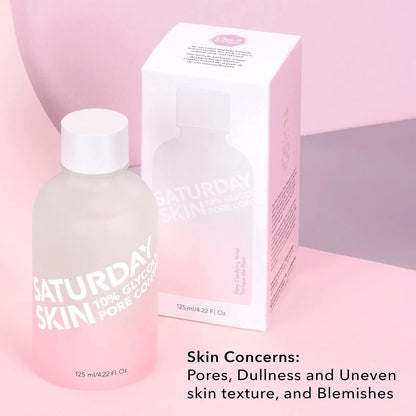 Saturday Skin Pore Clarifying Toner 10% Glycolic Acid&amp;AHA Deep Cleansing Astringent Facial Toner