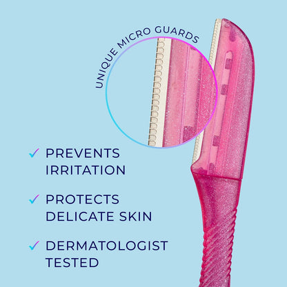 Schick Hydro Silk Touch-Up Dermaplane Razor with Precision Cover, 9ct | Dermaplaning Tool for Face, Facial Razor for Women..