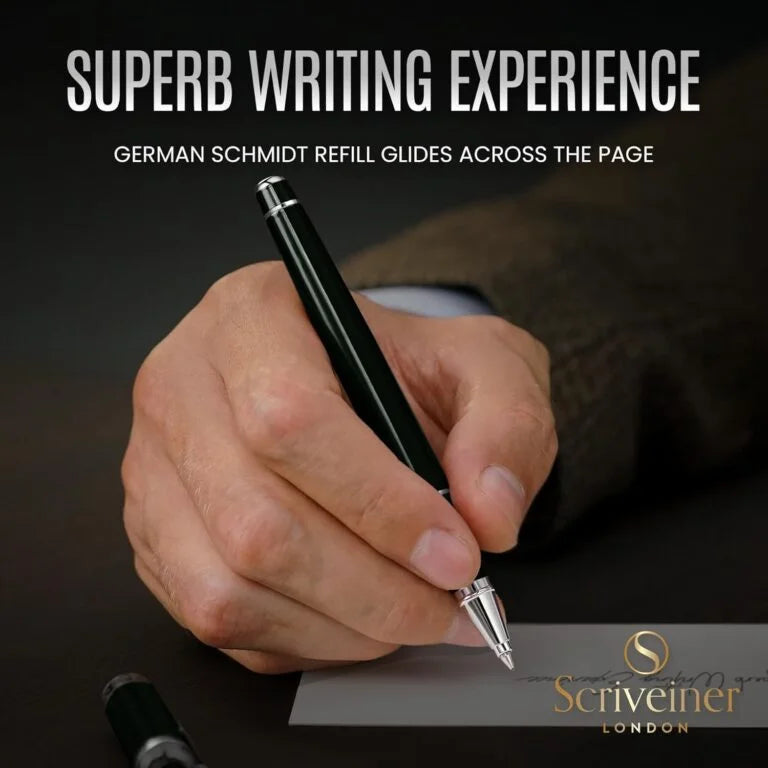 Scriveiner Black Green Rollerball Pen – Stunning Luxury Pen