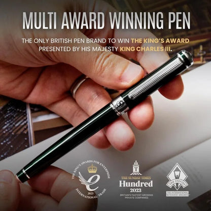 Scriveiner Black Green Rollerball Pen – Stunning Luxury Pen