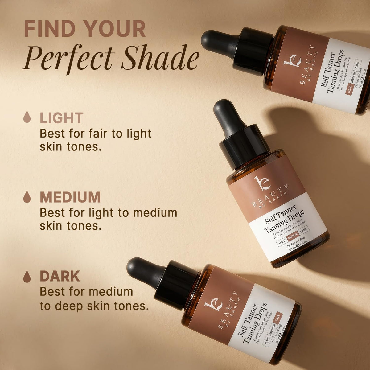 Self Tanning Drops - USA Made with Natural & Organic Ingredients