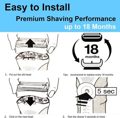 Series 3 32B Foil & Cutter Replacement Head for Braun Electric Shaver, Compatible with Models