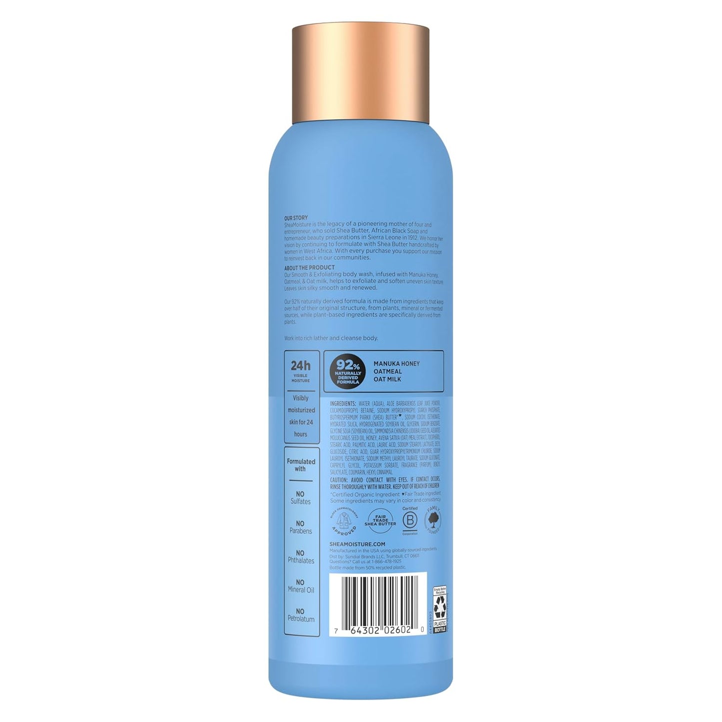 SheaMoisture Manuka Honey Oatmeal Body Wash Smooth & Exfoliating Smooth and Exfoliating body wash..