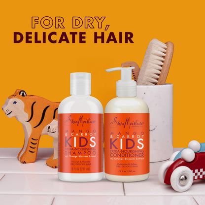 SheaMoisture Kids Shampoo & Conditioner, Mango & Carrot + Detangler Spray