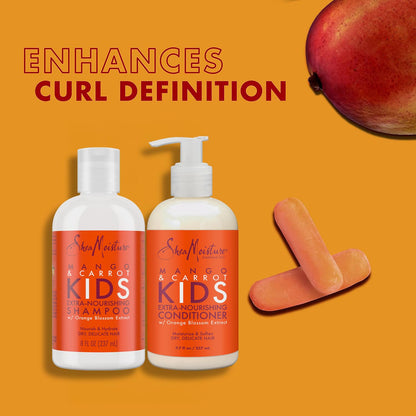 SheaMoisture Kids Shampoo & Conditioner, Mango & Carrot + Detangler Spray