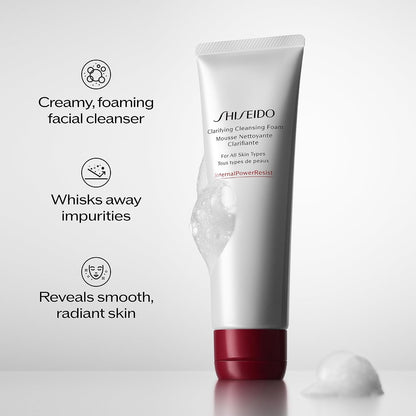 Shiseido Clarifying Cleansing Foam - 125 mL - Cleanses, Balances & Removes Impurities