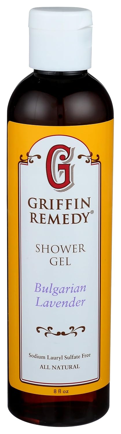 Griffin Remedy Shower Gel - All-Natural Calming Lavender Essential Oils and Organic MSM, Aromatherapy..