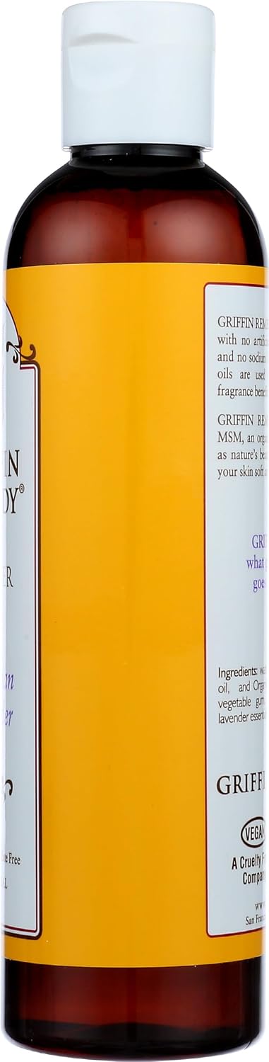 Griffin Remedy Shower Gel - All-Natural Calming Lavender Essential Oils and Organic MSM, Aromatherapy..