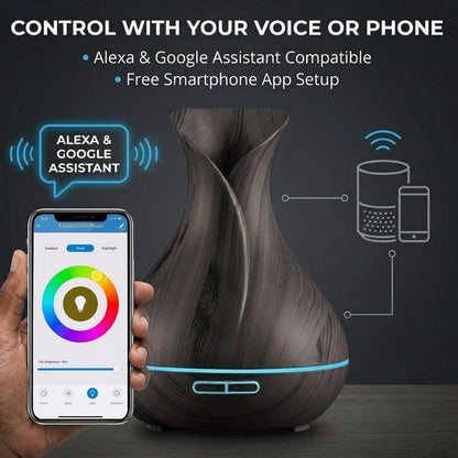 ierra Modern Home Smart WiFi Humidifier - Aromatherapy Essential Oil Diffusers with App Control & Voice Control..