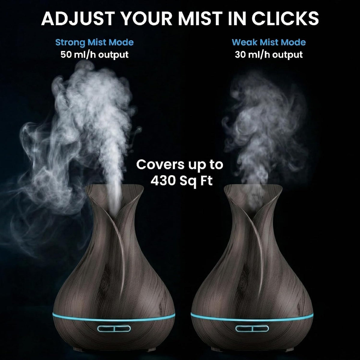 ierra Modern Home Smart WiFi Humidifier - Aromatherapy Essential Oil Diffusers with App Control & Voice Control..