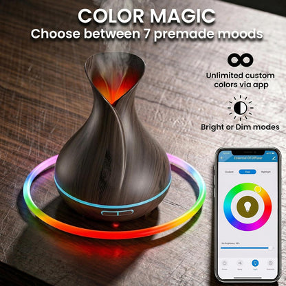 ierra Modern Home Smart WiFi Humidifier - Aromatherapy Essential Oil Diffusers with App Control & Voice Control..