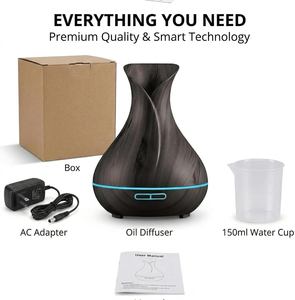 ierra Modern Home Smart WiFi Humidifier - Aromatherapy Essential Oil Diffusers with App Control & Voice Control..