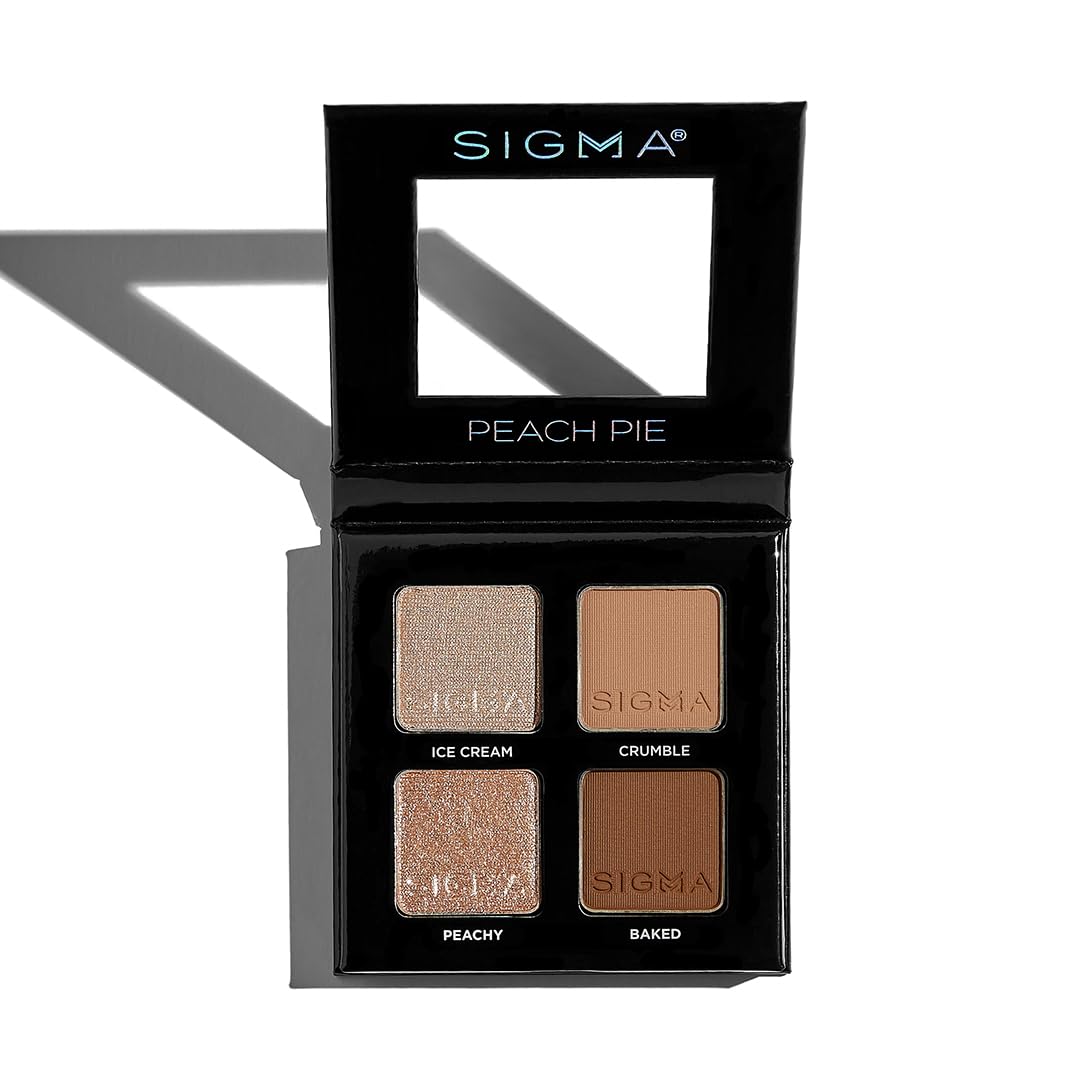 Sigma Beauty Peach Pie Eyeshadow Quad — Makeup Eyeshadow Quad with a Buttery Soft Formula and Buildable..